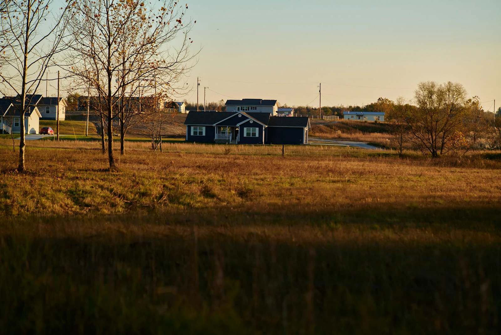 A home across a field